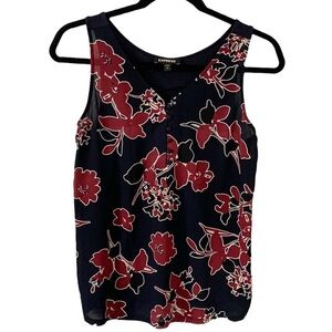 Express Sleeveless Floral Blouse Top